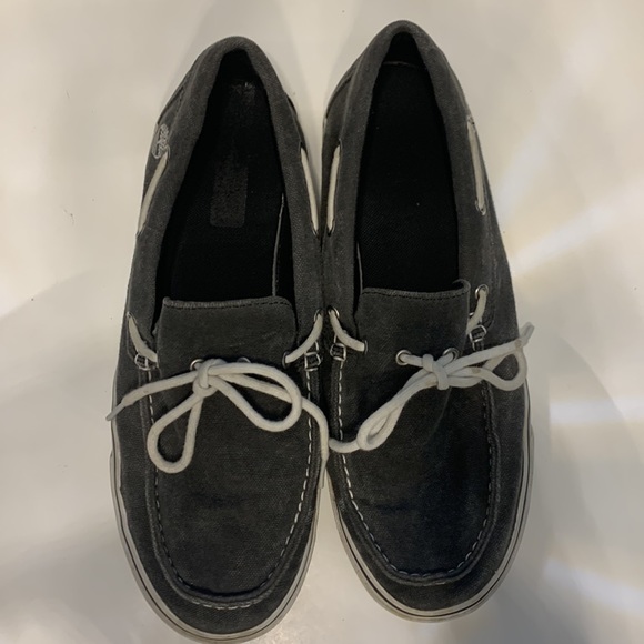 Timberland- US 10.5 gray canvas loafers boat shoes - Picture 6 of 8